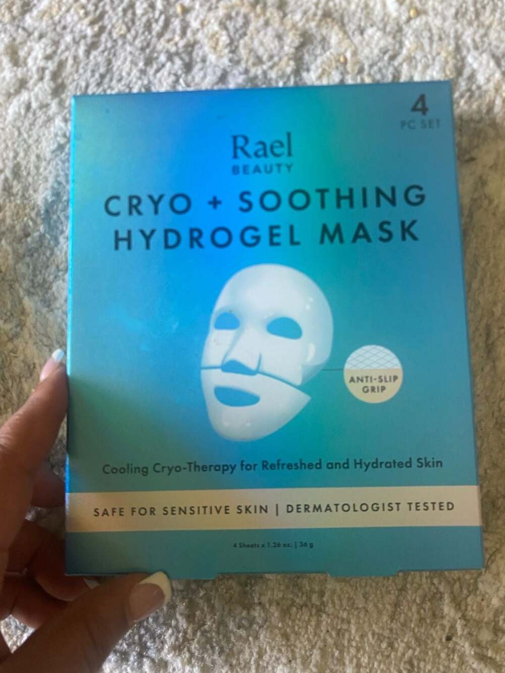 Rael Beauty Cryo + Soothing Hydrogel Mask 4 Count